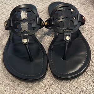 Tory Burch Miller Black Sandals Size 7.5